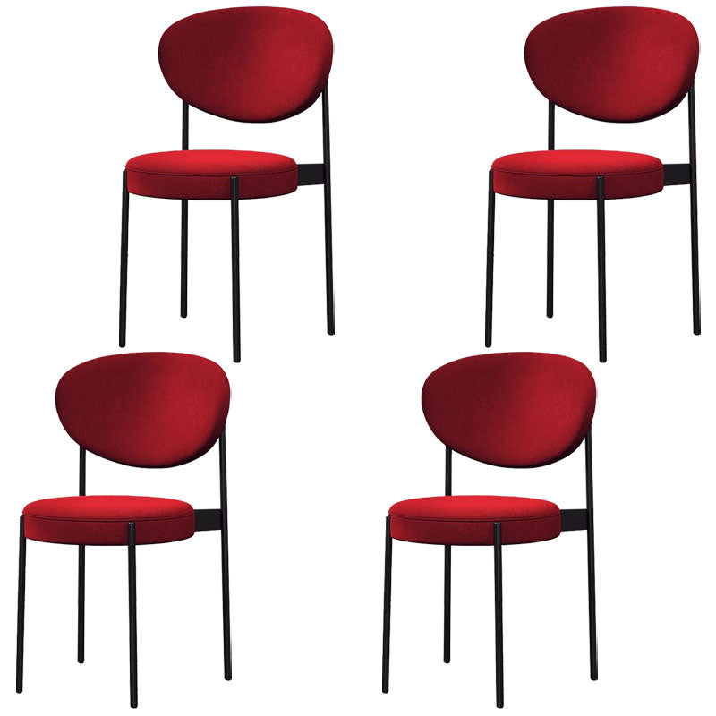 Contemporary Open Back Side Chair Upholstered Dining Chair for Indoor