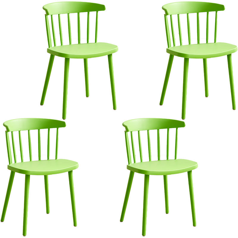 Plastic Contemporary Side Chair Windsor Back Indoor-Outdoor Chair