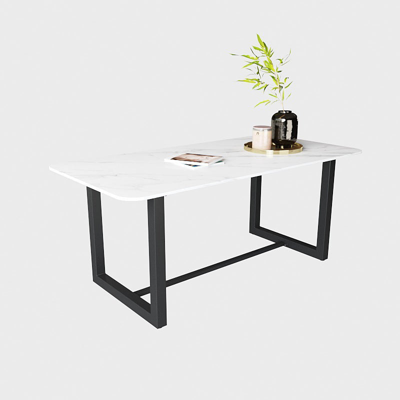 Modern Rectangular Dining Set 1/5/7 Pieces Sintered Stone Dining Table Set