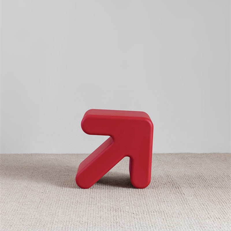 Scandinavian Geometric End Table 15.75" W x 13.78" D x 15.75" H Arrow-Shaped Side Table