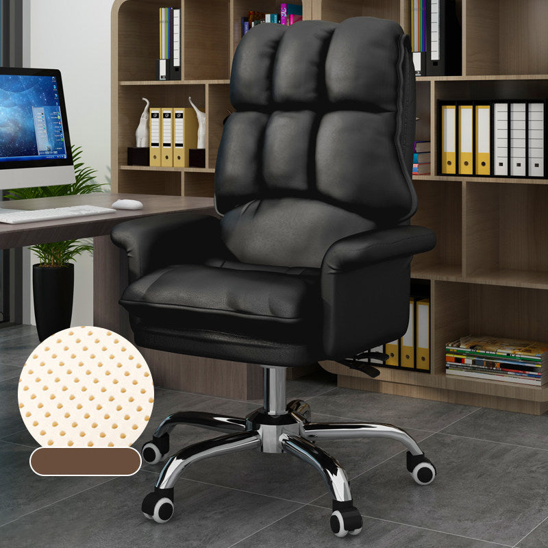 Executive Swivel Chair with Padded Arms Modern Computer Chair with Wheels