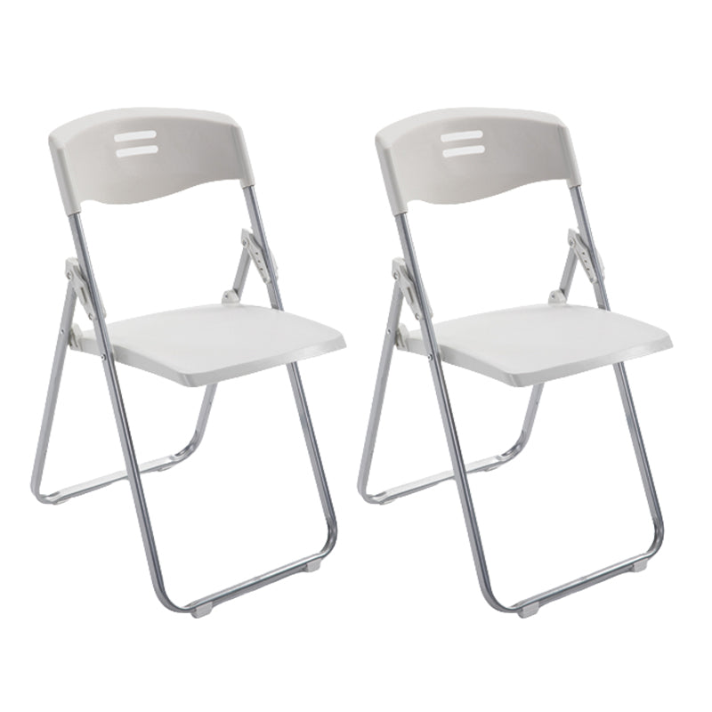 Contemporary Folding Conference Chair Plastic Back and Seat Armless Chair