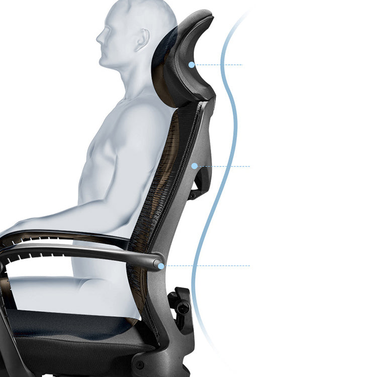 High Back Swivel Office Chair Modern Ergonomic Task Chair with Footrest