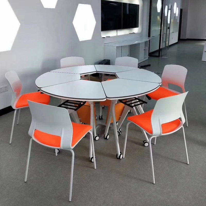 Armless Home Office Chair Modern Mid Back Working Chair with No Wheels