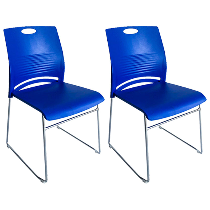 Armless Home Office Chair Modern Mid Back Working Chair with No Wheels