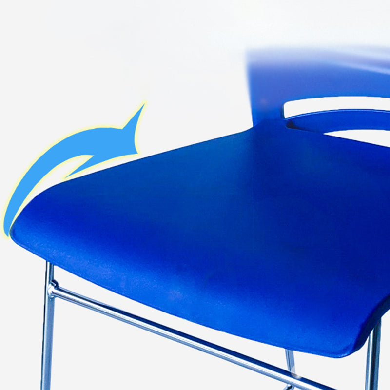 Armless Home Office Chair Modern Mid Back Working Chair with No Wheels