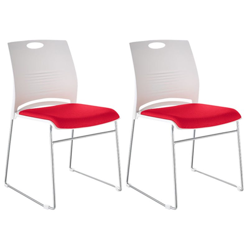 Armless Home Office Chair Modern Mid Back Working Chair with No Wheels