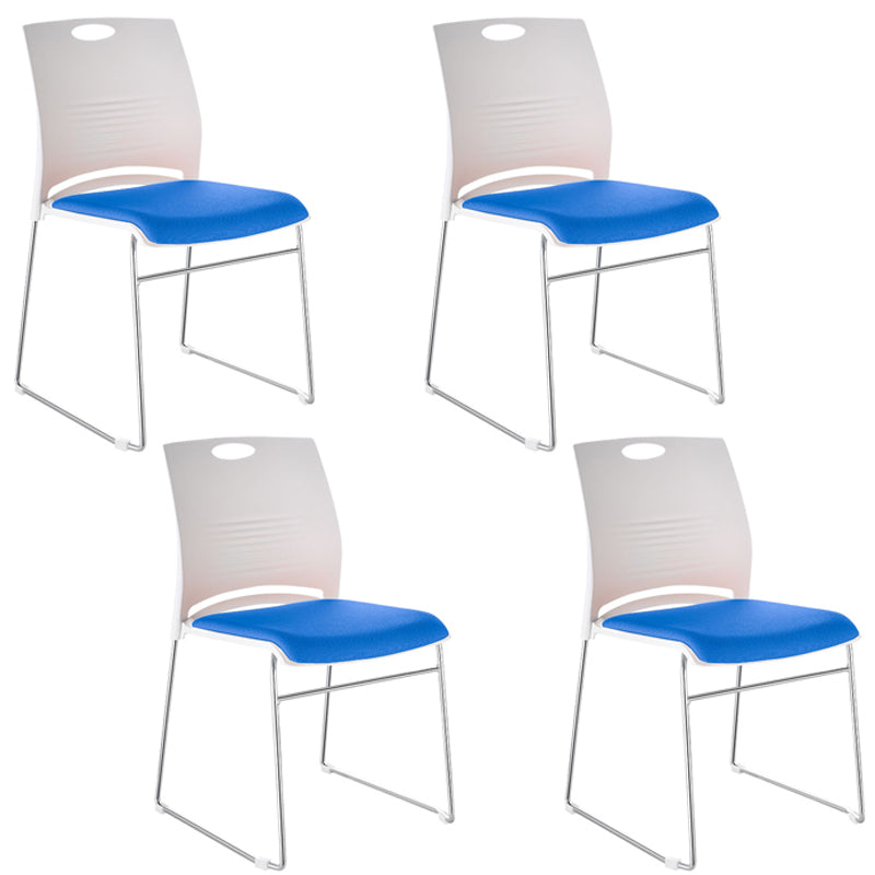 Armless Home Office Chair Modern Mid Back Working Chair with No Wheels