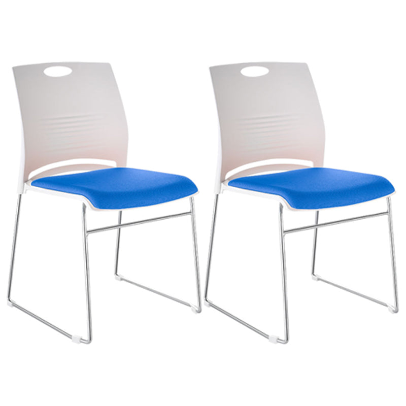 Armless Home Office Chair Modern Mid Back Working Chair with No Wheels