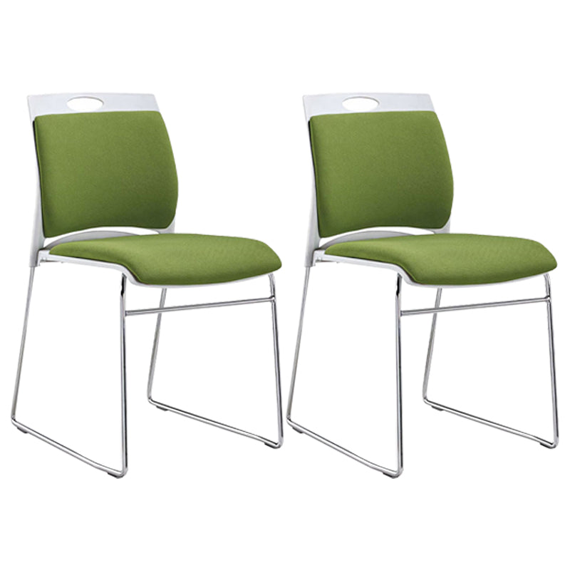 Armless Home Office Chair Modern Mid Back Working Chair with No Wheels