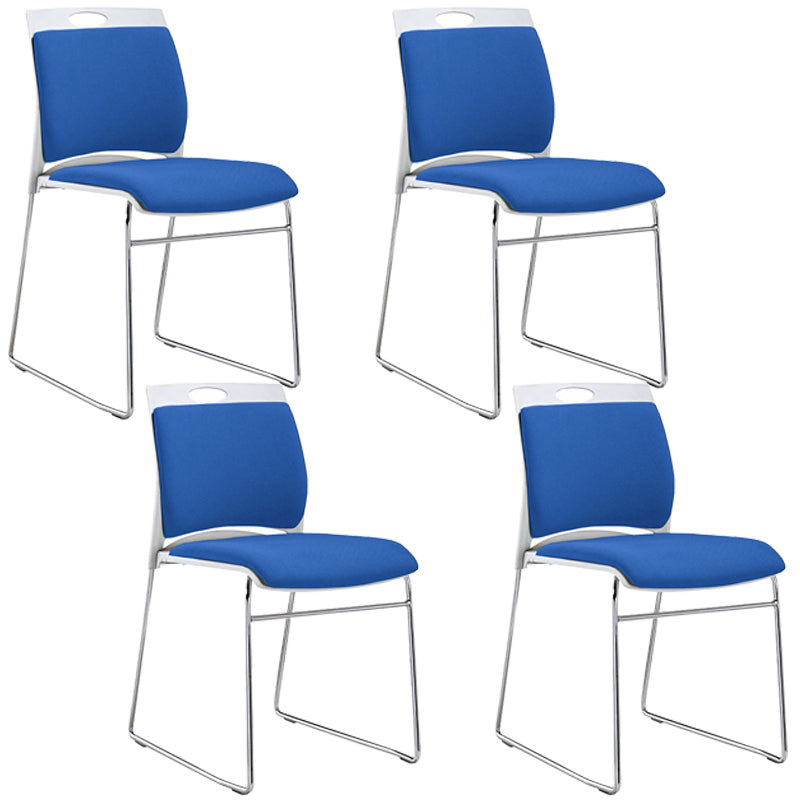 Armless Home Office Chair Modern Mid Back Working Chair with No Wheels