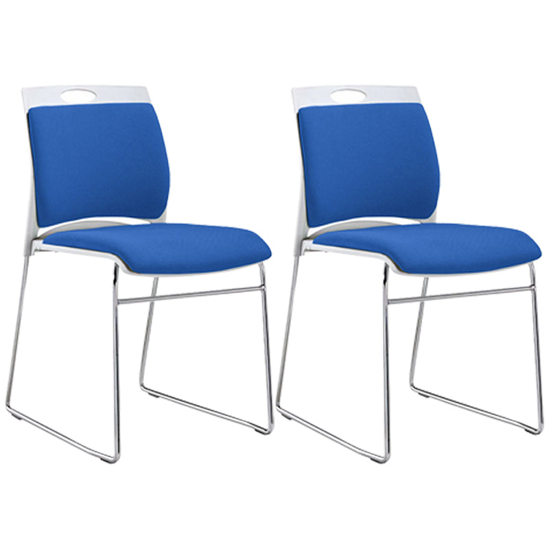 Armless Home Office Chair Modern Mid Back Working Chair with No Wheels