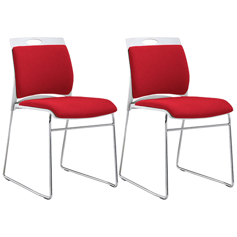 Armless Home Office Chair Modern Mid Back Working Chair with No Wheels