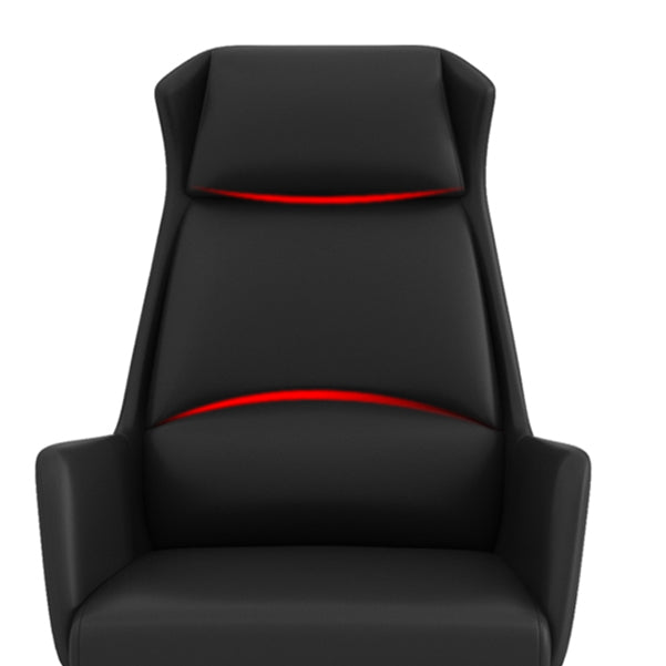 Executive Swivel Chair with Wheels Modern Task Chair with Chrome Frame