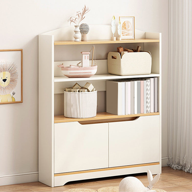 Modern Wooden Bookshelf Closed Back Bookcase for Home Office
