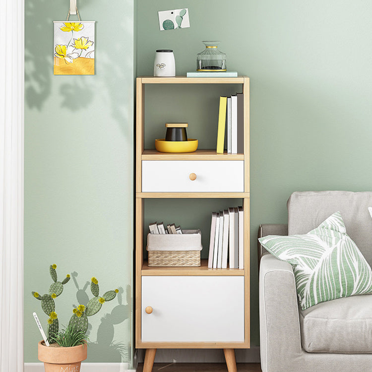 Modern Wooden Bookshelf Closed Back Bookcase for Home Office