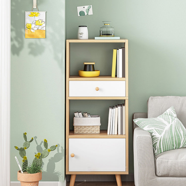 Modern Wooden Bookshelf Closed Back Bookcase for Home Office