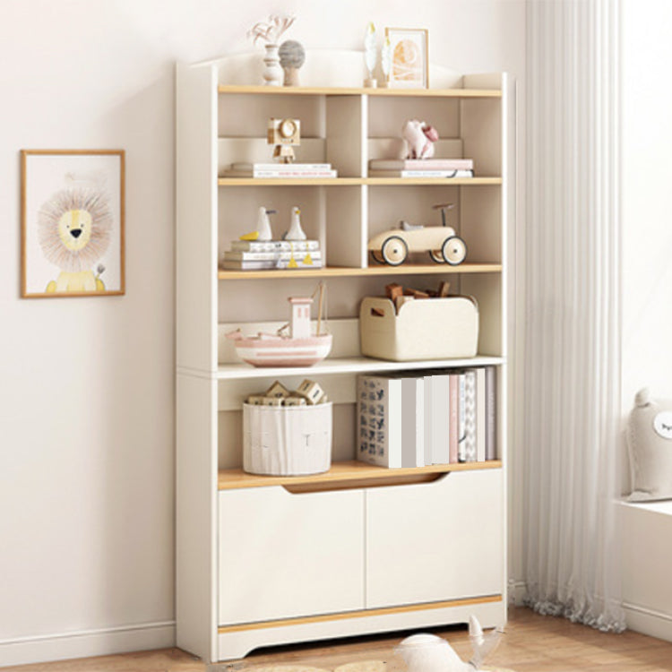 Modern Wooden Bookshelf Closed Back Bookcase for Home Office