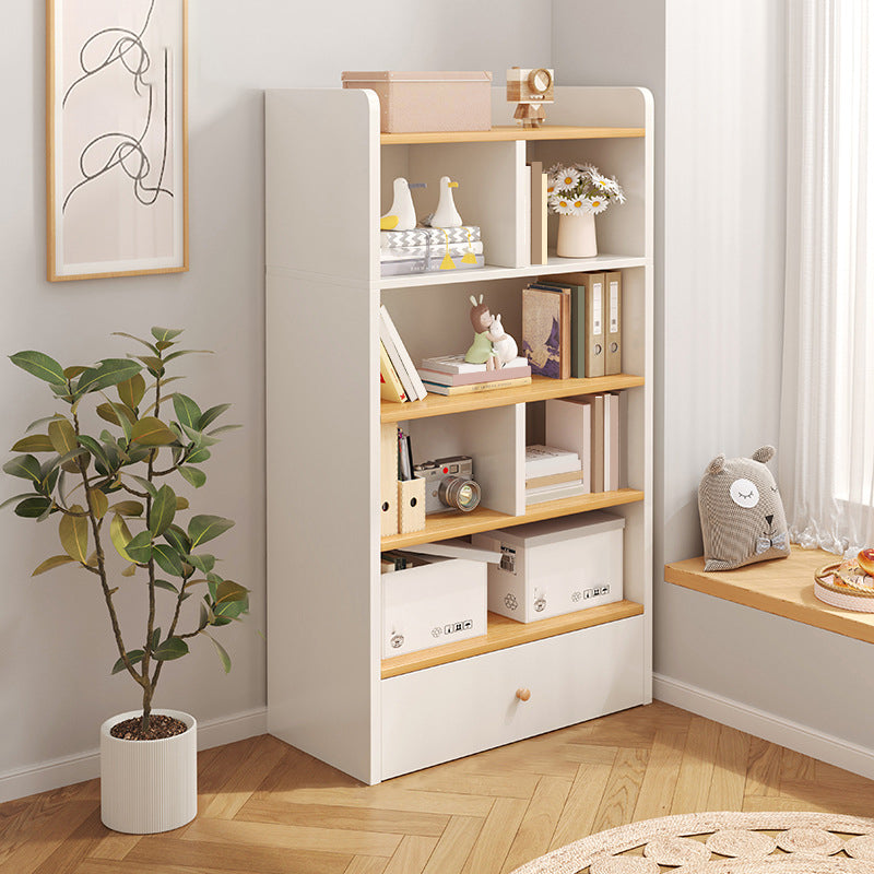 Modern Wooden Bookshelf Closed Back Bookcase for Home Office
