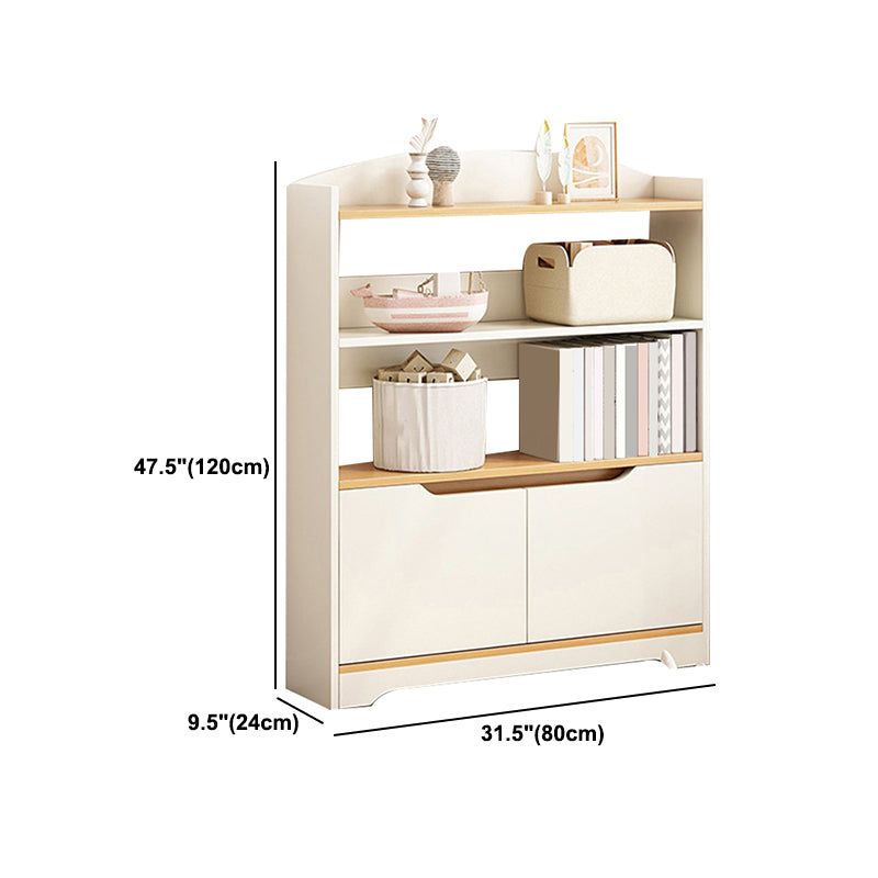 Modern Wooden Bookshelf Closed Back Bookcase for Home Office