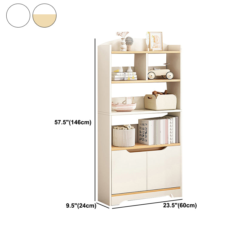 Modern Wooden Bookshelf Closed Back Bookcase for Home Office