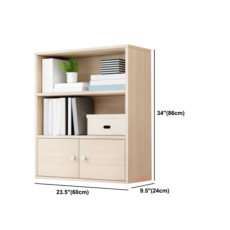 Modern Wooden Bookshelf Closed Back Bookcase for Home Office