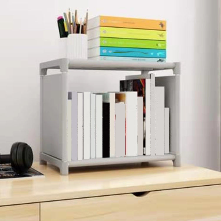 Modern Style Plastic Bookshelf Open Back Bookcase for Living Room