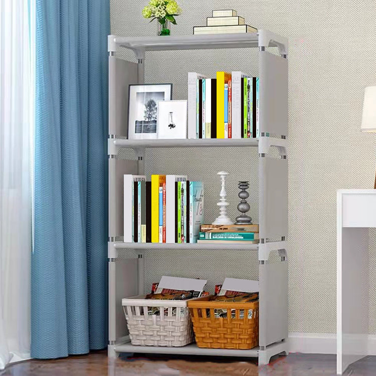 Modern Style Plastic Bookshelf Open Back Bookcase for Living Room