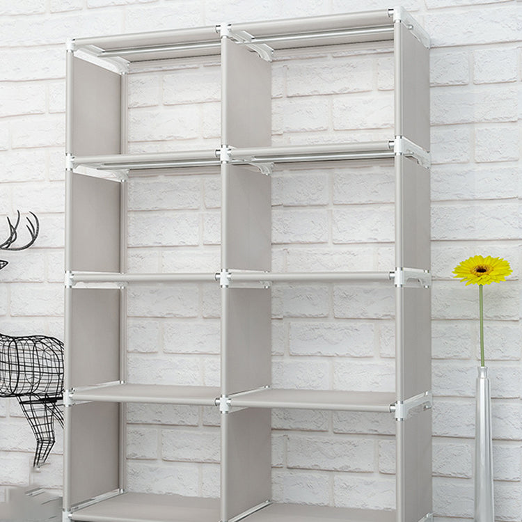 Modern Style Plastic Bookshelf Open Back Bookcase for Living Room