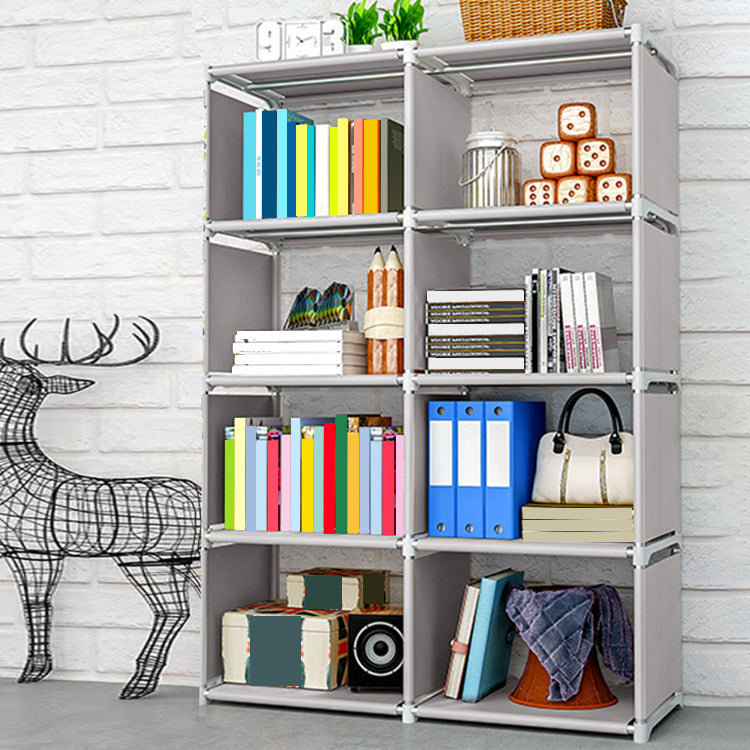 Modern Style Plastic Bookshelf Open Back Bookcase for Living Room