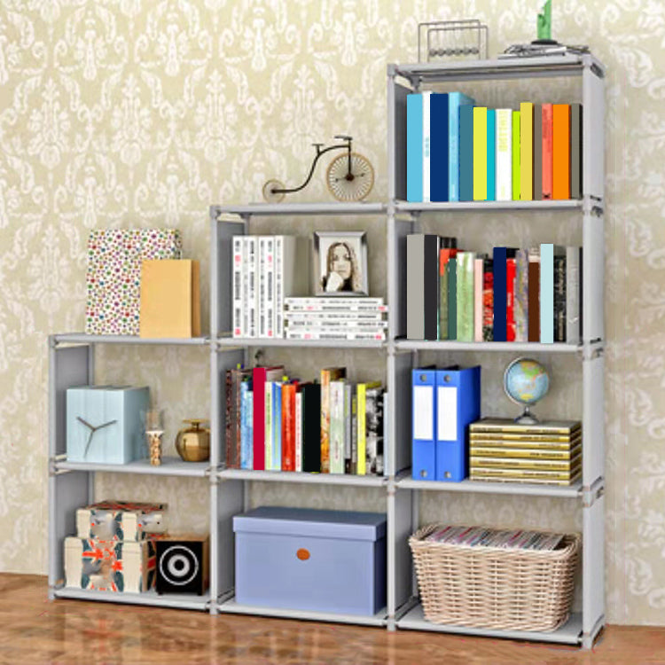 Modern Style Plastic Bookshelf Open Back Bookcase for Living Room