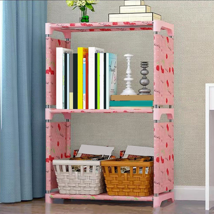 Modern Style Plastic Bookshelf Open Back Bookcase for Living Room