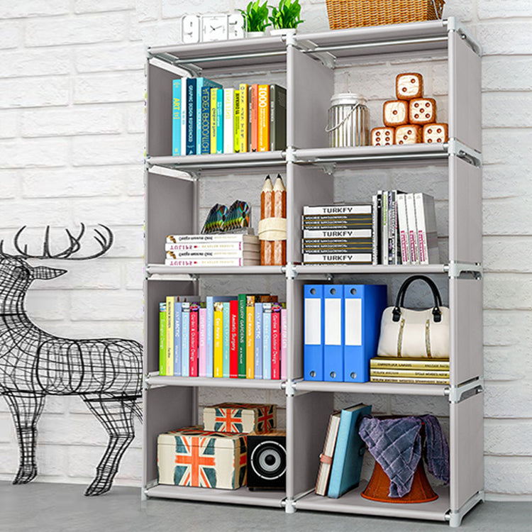 Modern Style Plastic Bookshelf Open Back Bookcase for Living Room