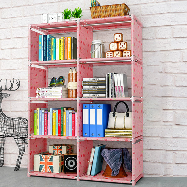 Modern Style Plastic Bookshelf Open Back Bookcase for Living Room