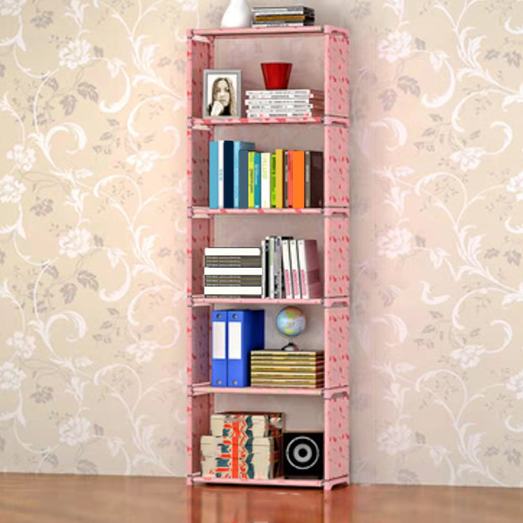 Modern Style Plastic Bookshelf Open Back Bookcase for Living Room
