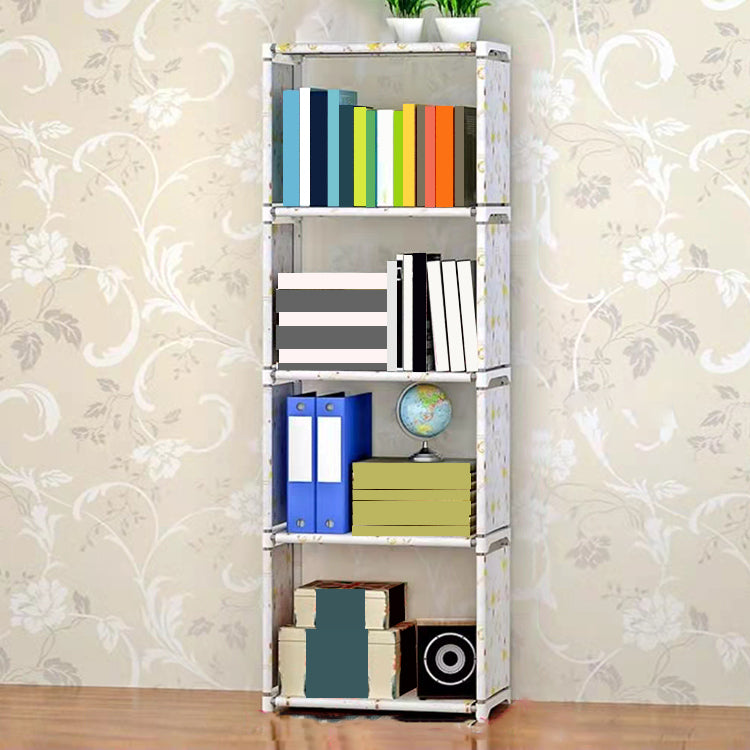 Modern Style Plastic Bookshelf Open Back Bookcase for Living Room