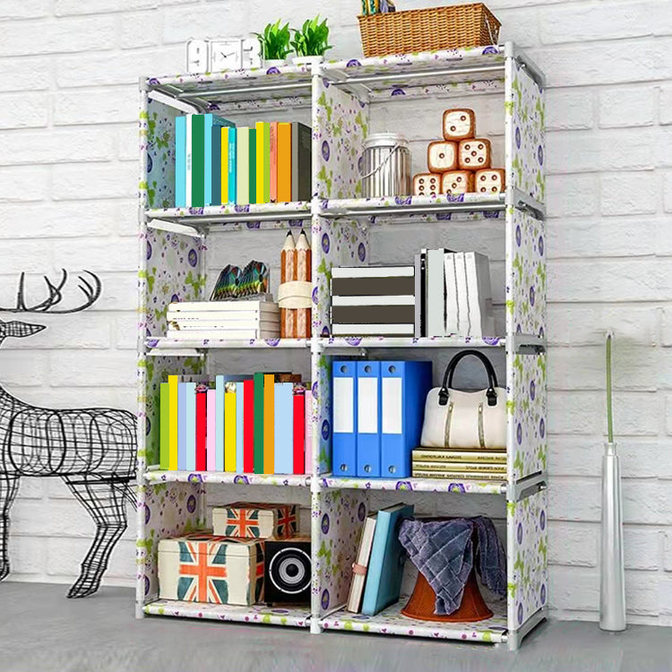 Modern Style Plastic Bookshelf Open Back Bookcase for Living Room