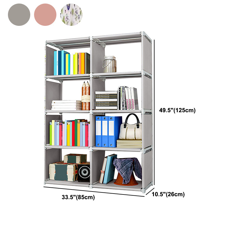 Modern Style Plastic Bookshelf Open Back Bookcase for Living Room