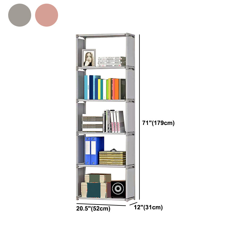 Modern Style Plastic Bookshelf Open Back Bookcase for Living Room