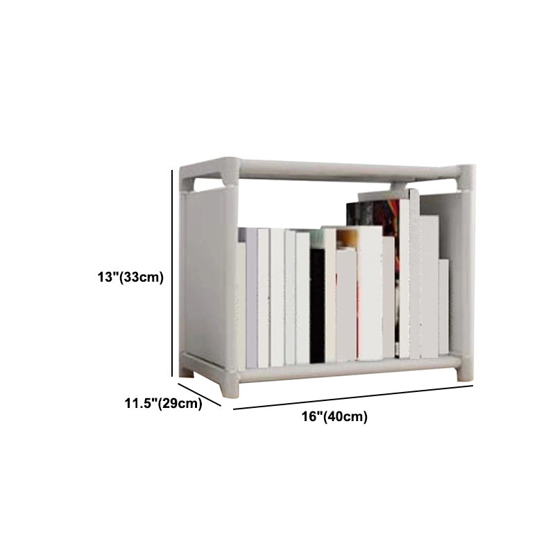 Modern Style Plastic Bookshelf Open Back Bookcase for Living Room