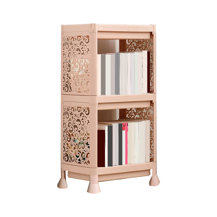 Contemporary Plastic Bookshelf Open Back Bookcase for Living Room