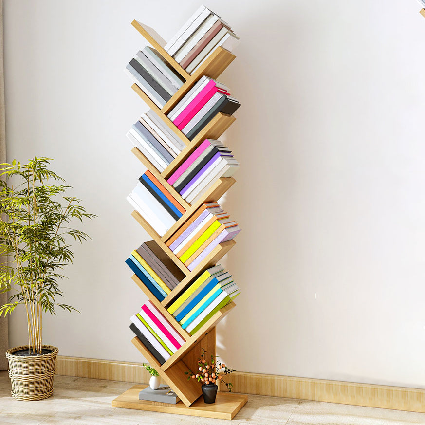 Contemporary Manufactured Wood Bookcase Open Bookshelf for Home