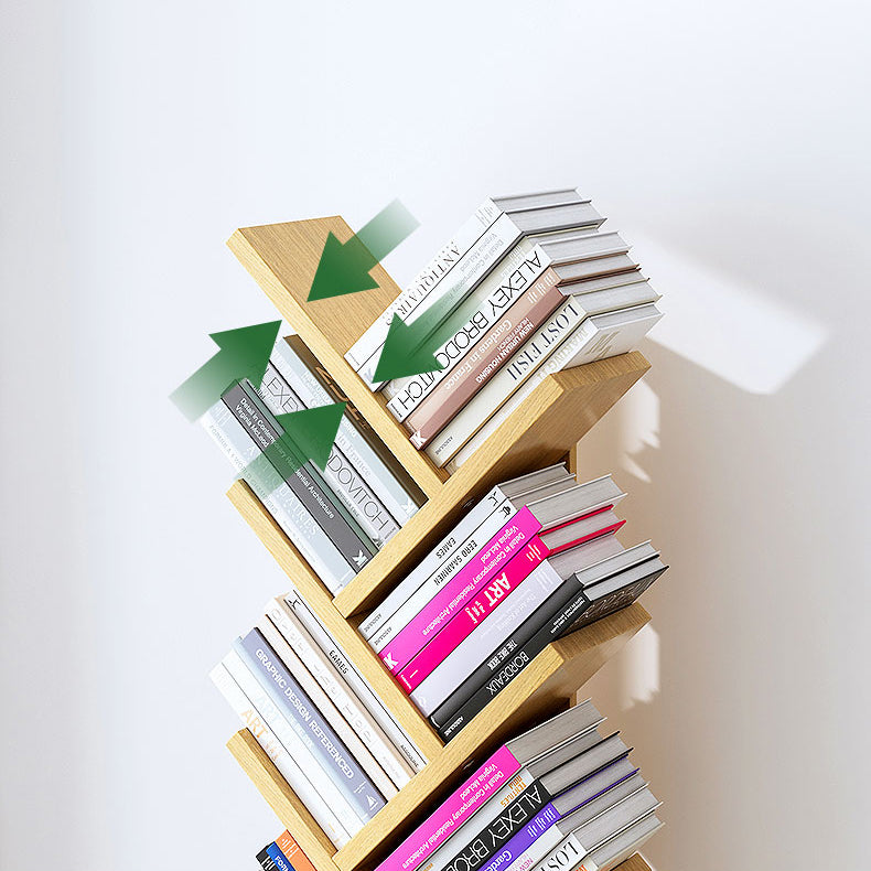 Contemporary Manufactured Wood Bookcase Open Bookshelf for Home