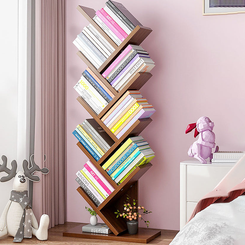 Contemporary Manufactured Wood Bookcase Open Bookshelf for Home