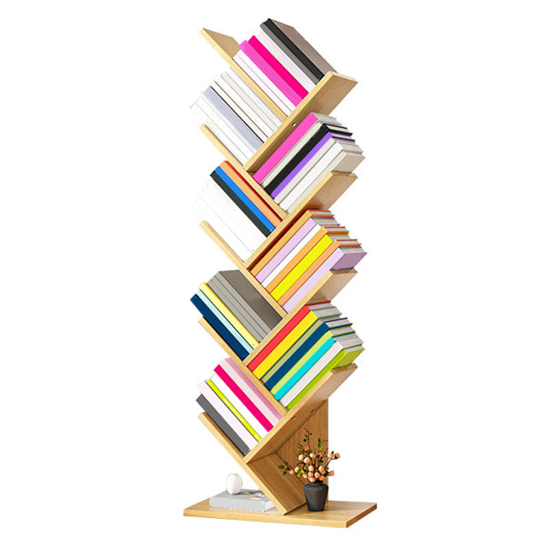 Contemporary Manufactured Wood Bookcase Open Bookshelf for Home