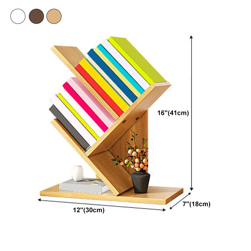Contemporary Manufactured Wood Bookcase Open Bookshelf for Home