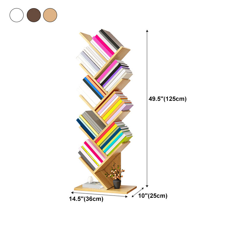 Contemporary Manufactured Wood Bookcase Open Bookshelf for Home