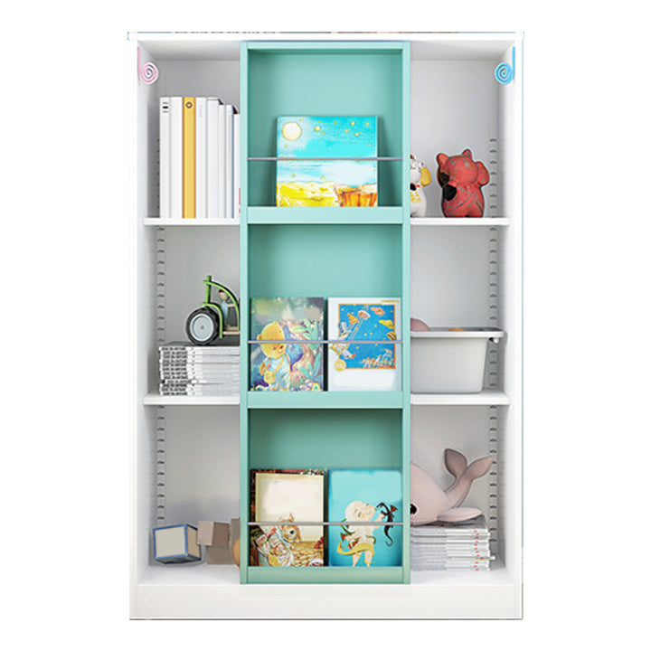 Closed Back Bookcase Modern Metal Bookshelves for Home Office