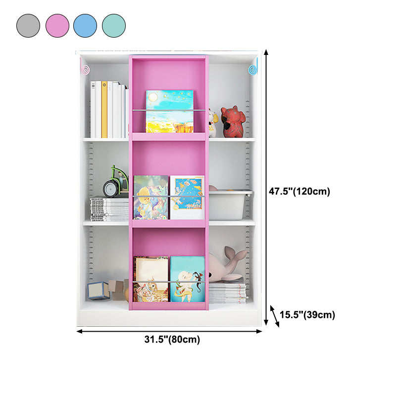 Closed Back Bookcase Modern Metal Bookshelves for Home Office