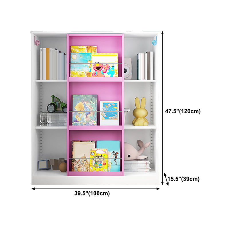 Closed Back Bookcase Modern Metal Bookshelves for Home Office
